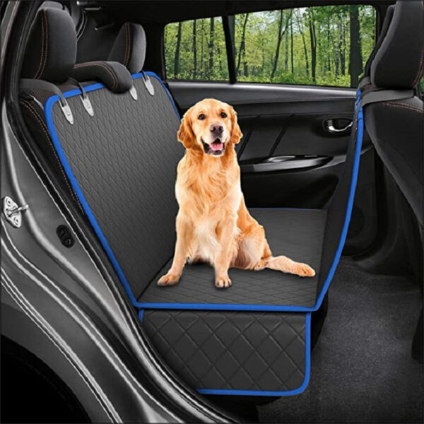 Car Back Seat Mat with Zipper and Travel Pocket